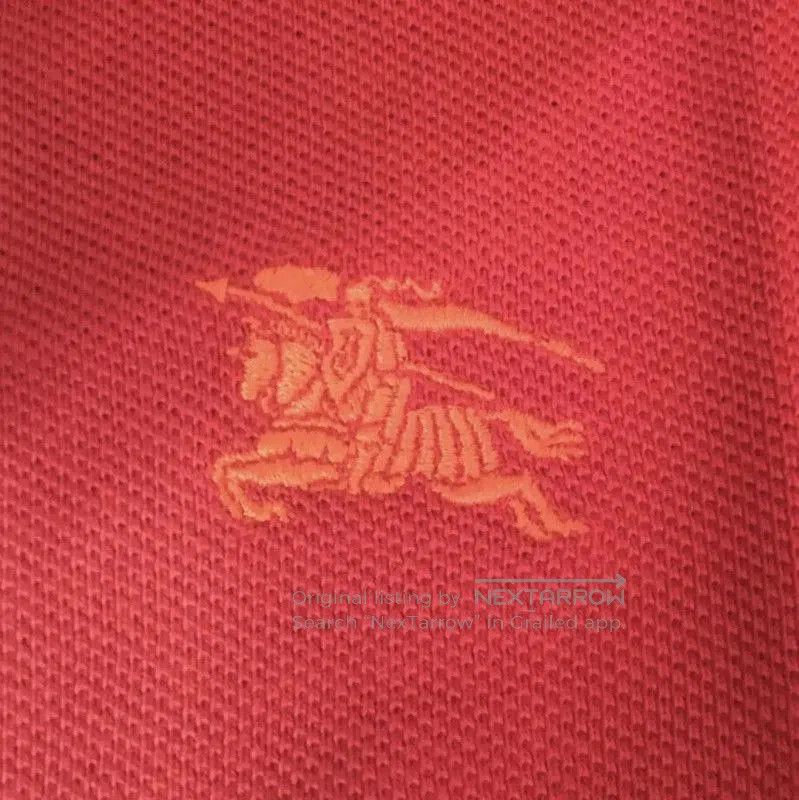 Burberry Burberry Red Cotton Men's Polo Shirt. Size US L / EU 52-54 / 3 - 4 Thumbnail