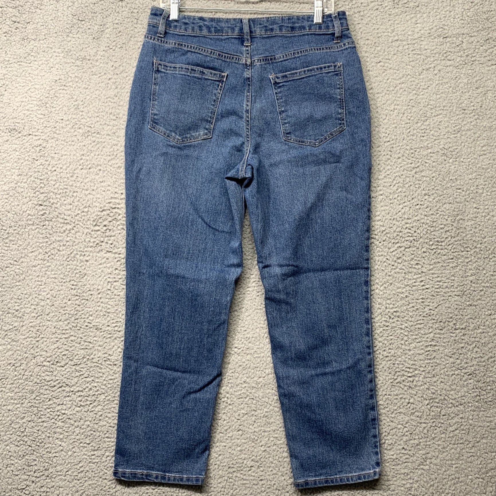 Vintage No Boundaries Jeans Women’s Size 11 Ankle Stretch Denim Straight Blue 5-Pockets Size 32" / US 10 / IT 46 - 4 Thumbnail