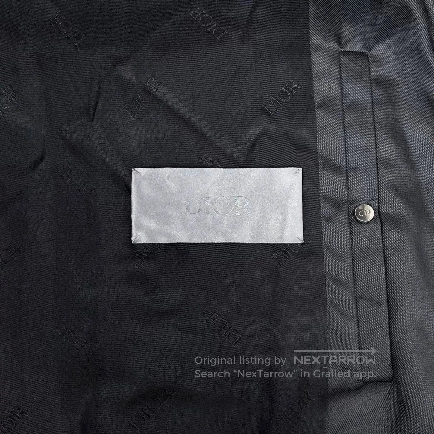 Dior Dior Black Gray Embroidered Flight Jacket. Size US M / EU 48-50 / 2 - 4 Thumbnail