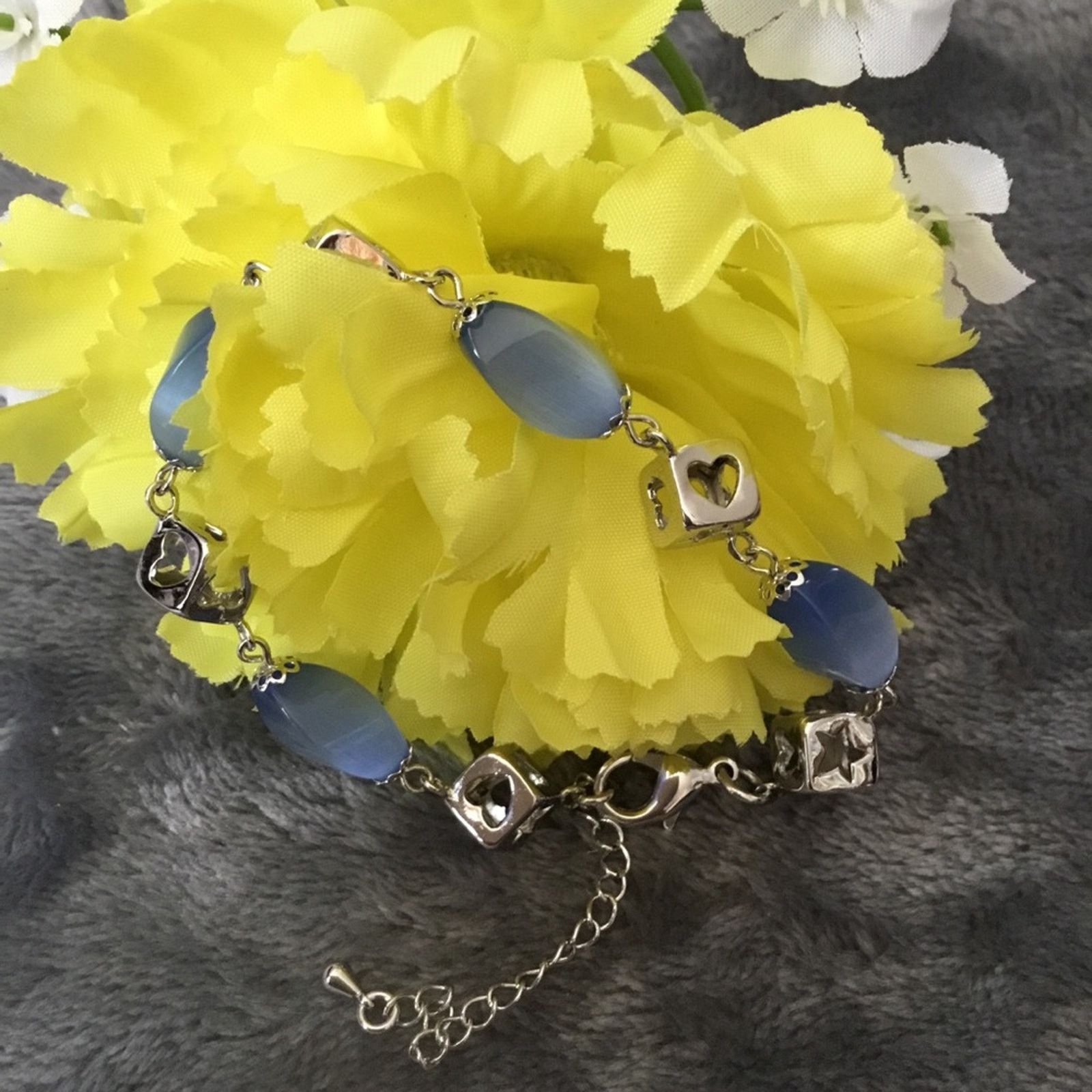 Other Silver Blue with Cubes Bracelet Size ONE SIZE - 2 Thumbnail
