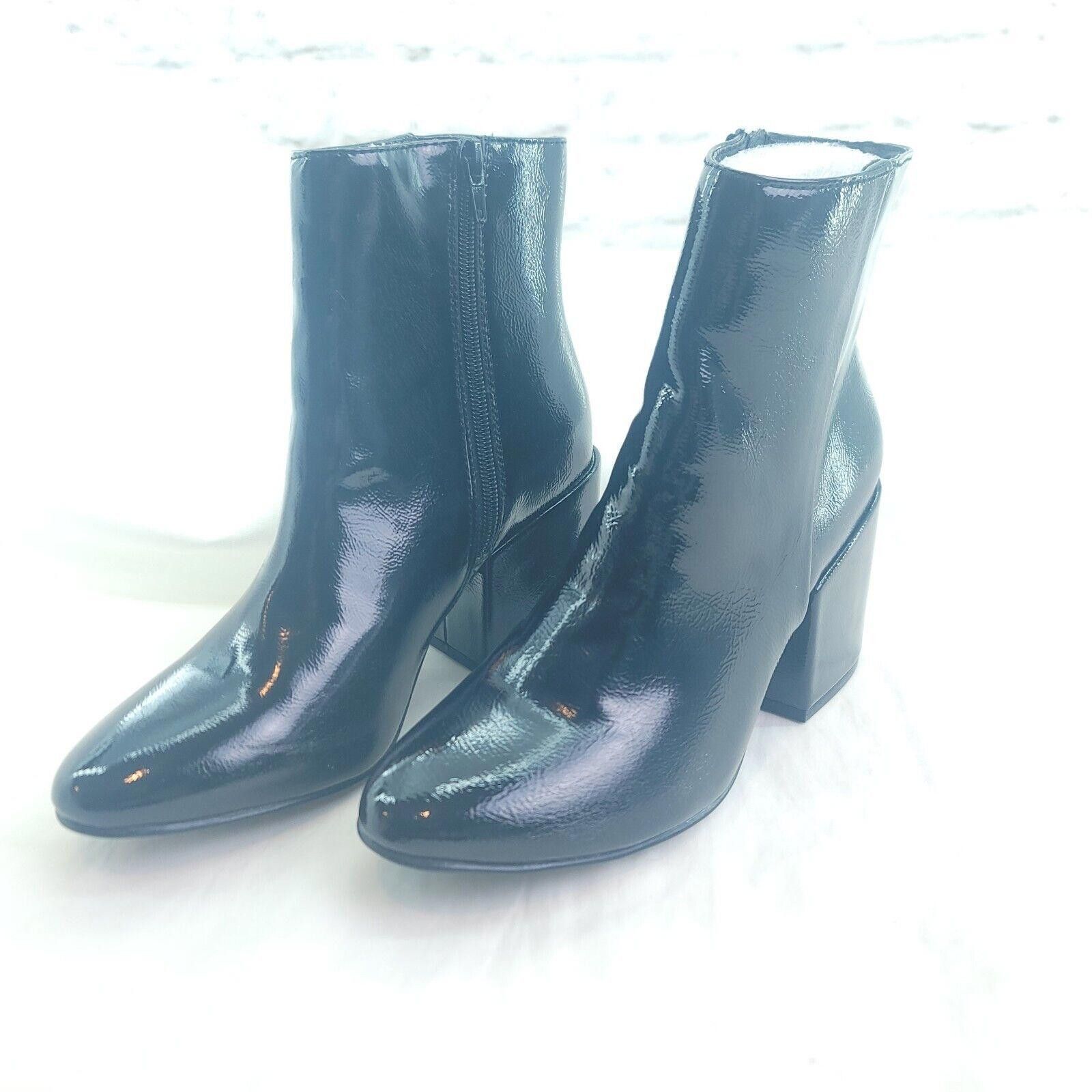 Designer Madden Girl Black Arrcade Glossy Ankle Heeled Size 7 Boots Size US 7 / IT 37 - 3 Thumbnail
