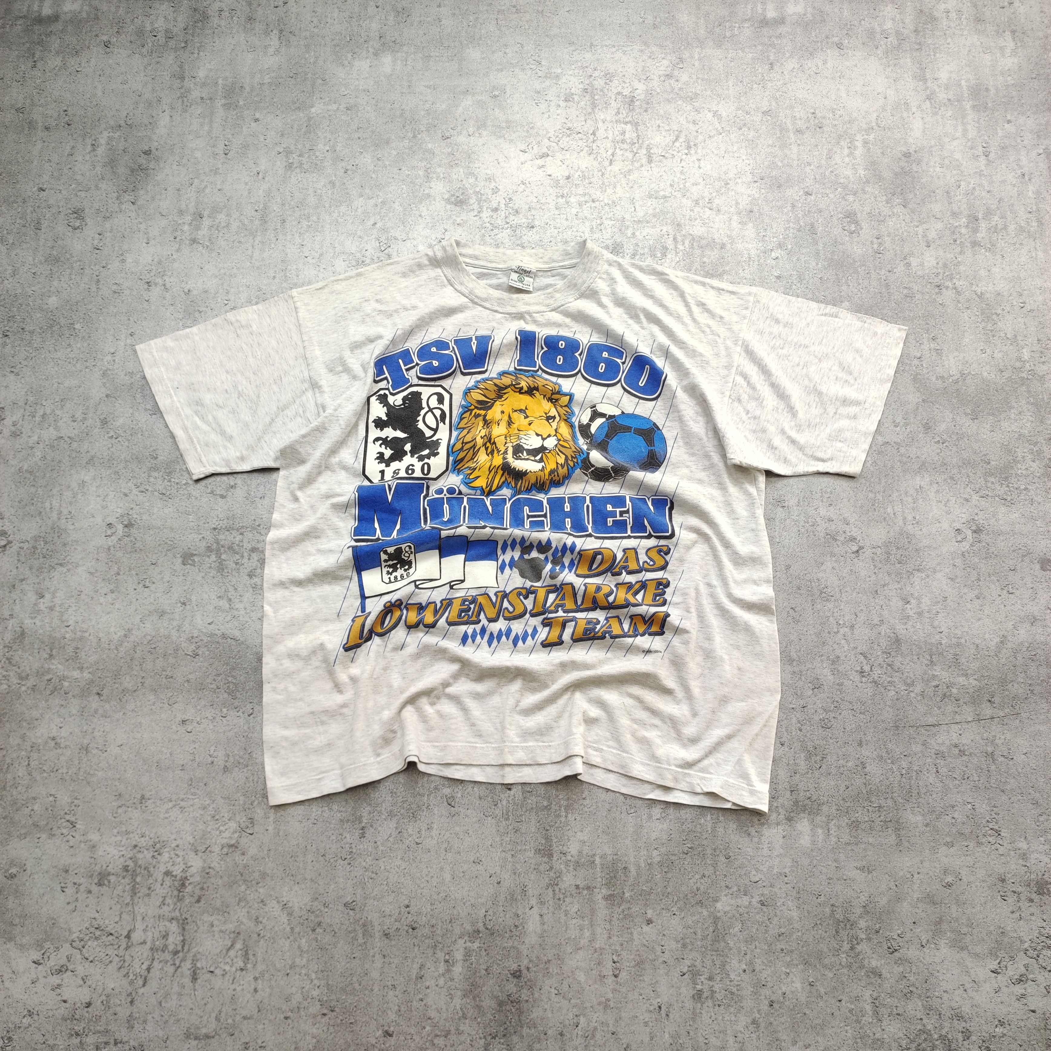 Vintage RARE Vintage 1995 TSV 1860 Munich Football Bundesliga Tshirt Size US XL / EU 56 / 4 - 1 Thumbnail
