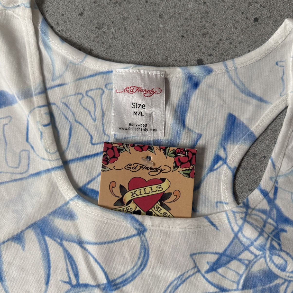 Ed Hardy Ed Hardy Y2K Vintage Amazing Tank Top Size L / US 10 / IT 46 - 4 Thumbnail