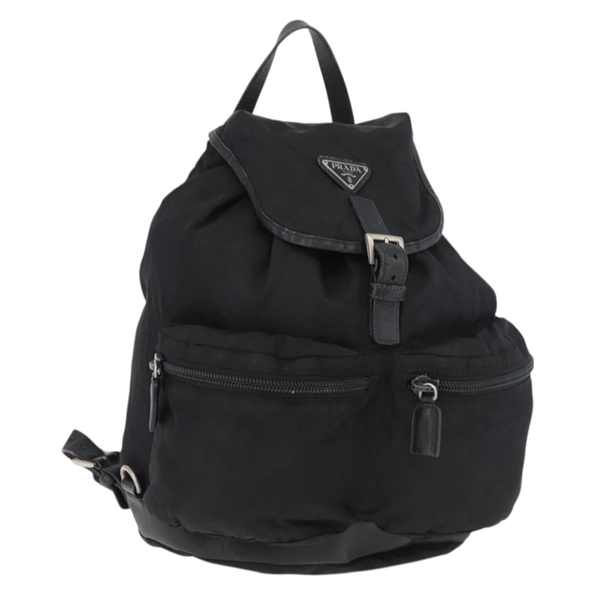 Prada PRADA Backpack Nylon Black Silver Auth 176629  display picture 1