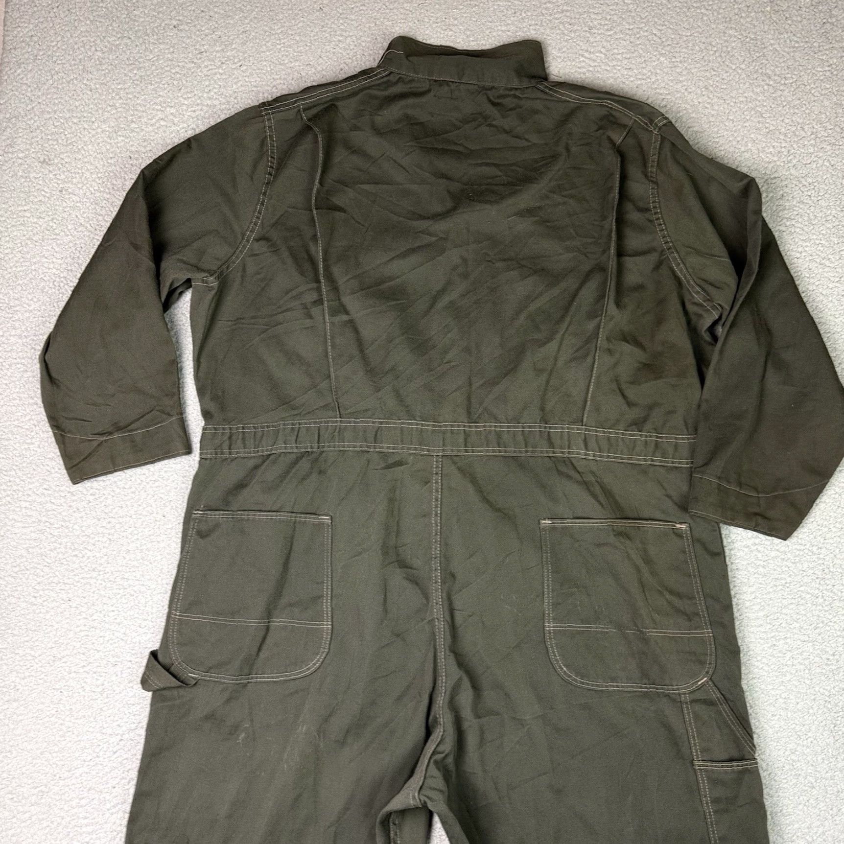 Wrangler VINTAGE Big Ben Wrangler Denim Coveralls Mens 2XL 50 Regular Green Distressed 90s Workwear Casual Denim Coveralls Mens Size US 39 - 4 Thumbnail