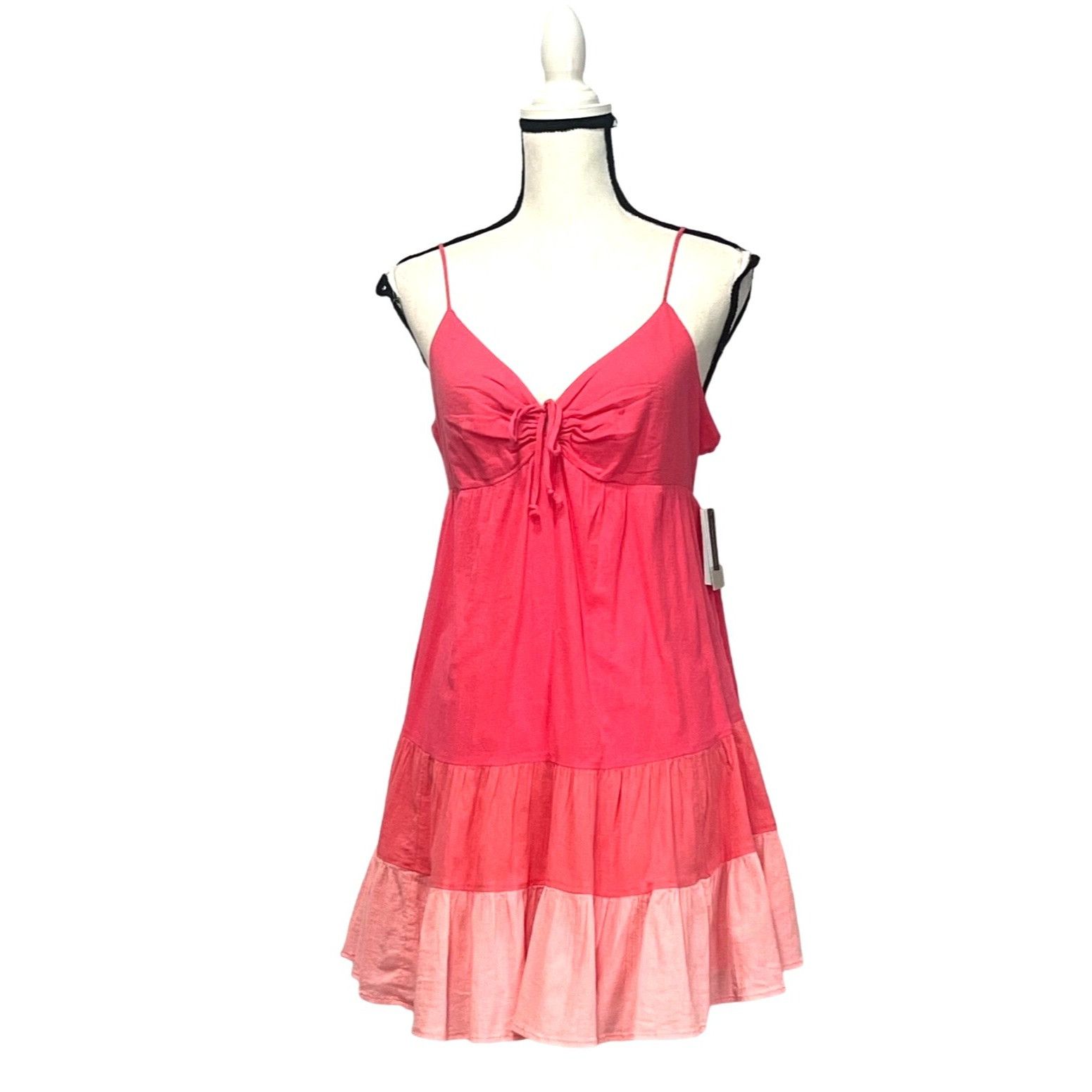 BP. Bp Junior's Floral Tiered Cotton Babydoll Dress In Pink Mul Size M / US 6-8 / IT 42-44 - 4 Thumbnail
