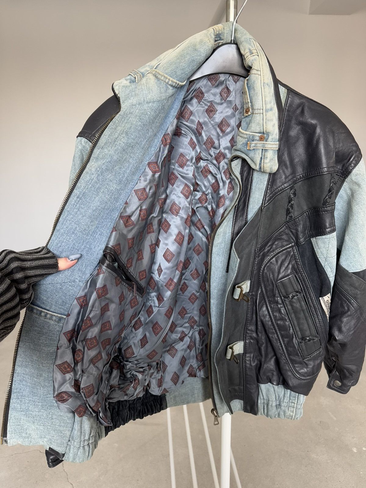 Vintage Giorgio Graziano Biker Leather Jacket Size US L / EU 52-54 / 3 - 12 Thumbnail