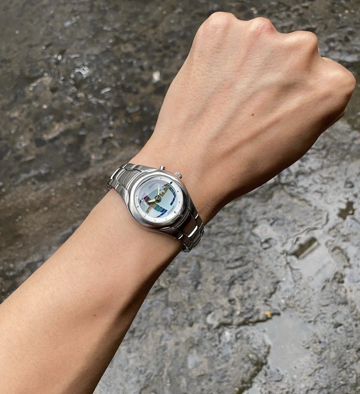 Vintage Y2K Pointer Number Dual Display Quartz Watch Stainless Steel Size ONE SIZE - 6 Thumbnail