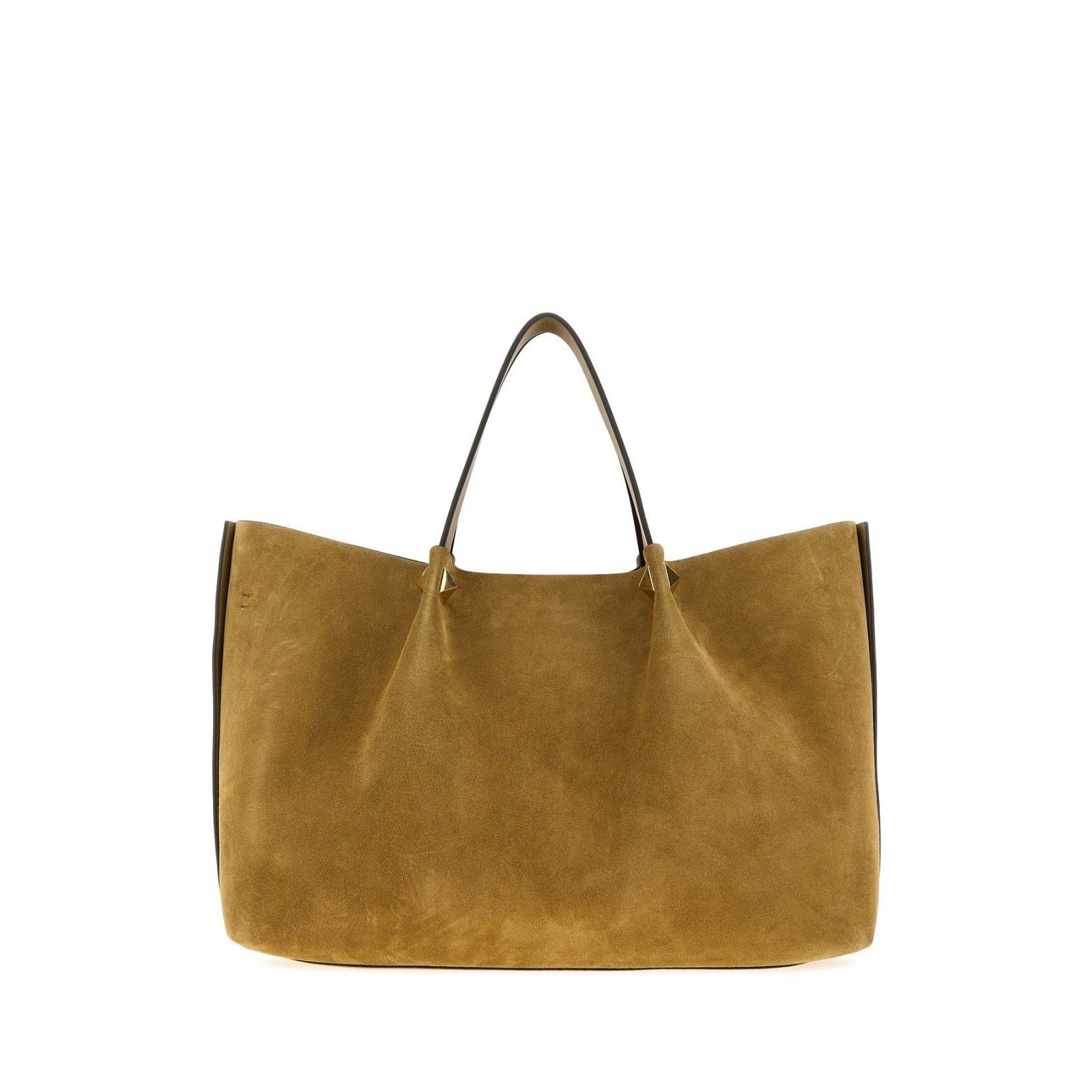Valentino VALENTINO GARAVANI Rockstud Beige Suede Tote Bag New & Authe Size ONE SIZE - 3 Thumbnail