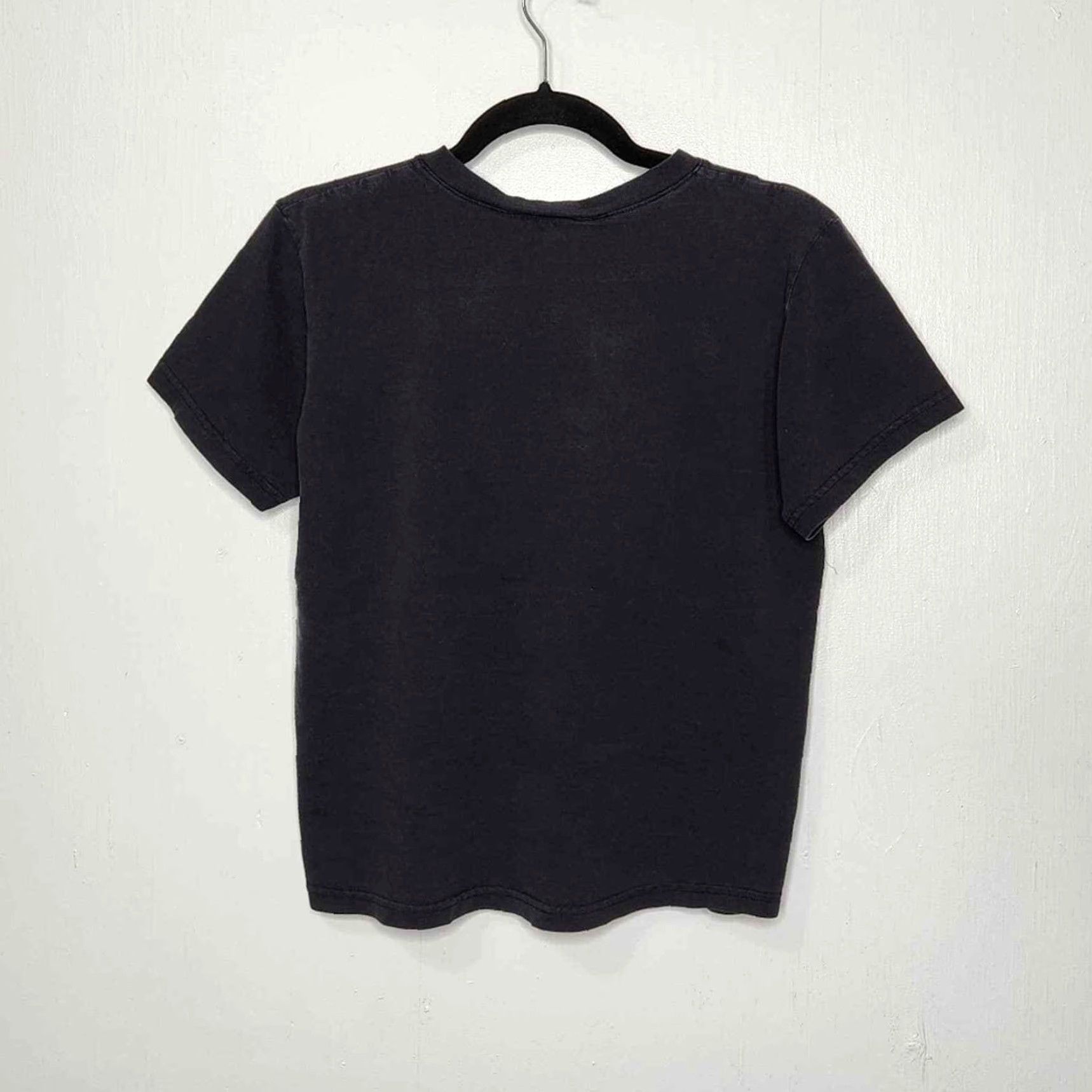 Vintage VINTAGE Joe Boxer Shirt Ladies L Black 90s Smiley Face V Neck Girls Women T-Shirt Tee Shirt Size L / US 10 / IT 46 - 4 Thumbnail