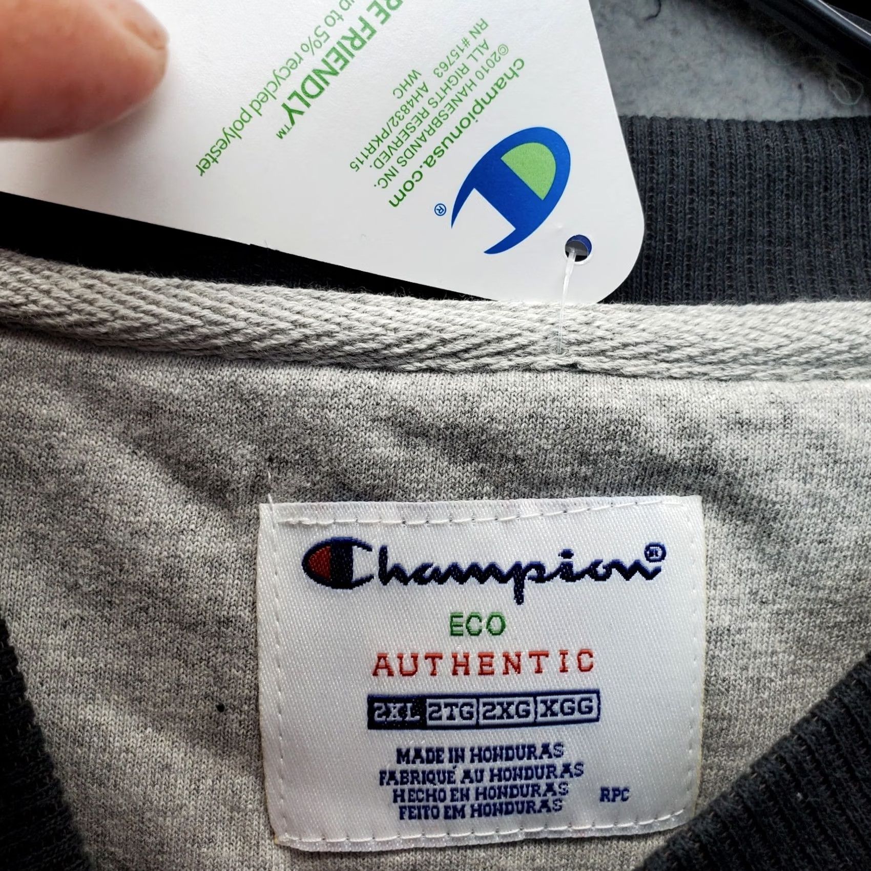 Champion Champion Sweatshirt Mens 2XL Black Raglan Pullover Shirt Casual Outdoor Game Size US XXL / EU 58 / 5 - 5 Thumbnail