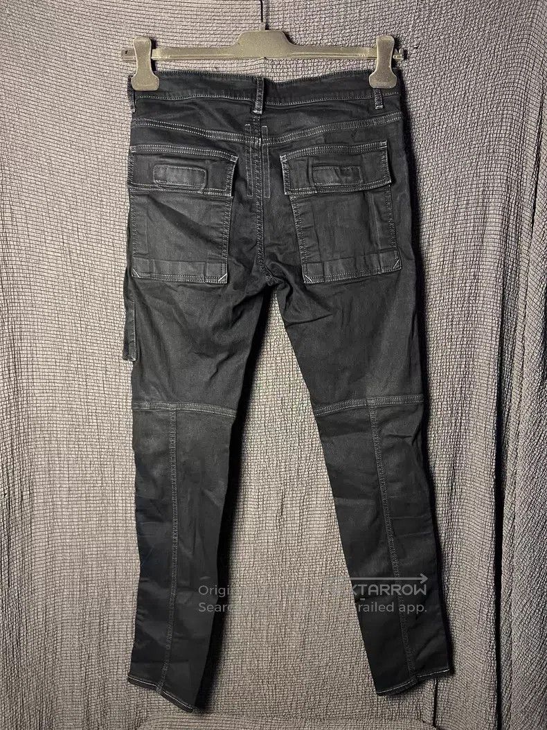 Rick Owens Rick Owens Asymmetrical Wax Brush Elastic Motorcycle Denim Size US 30 / EU 46 - 2 Thumbnail