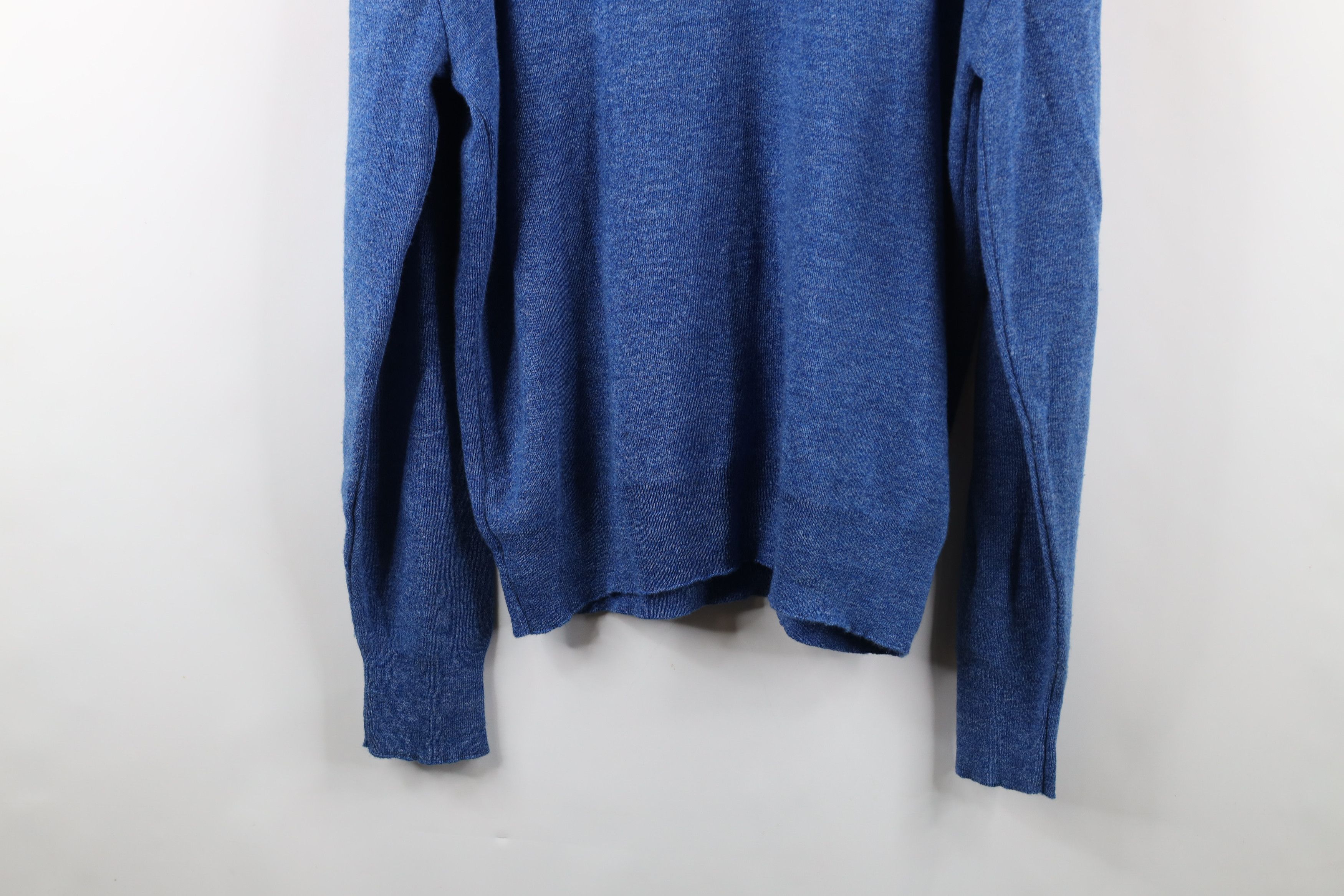 Vintage Vintage 70s Streetwear Blank Knit V-Neck Sweater Blue USA Size US XL / EU 56 / 4 - 12 Thumbnail