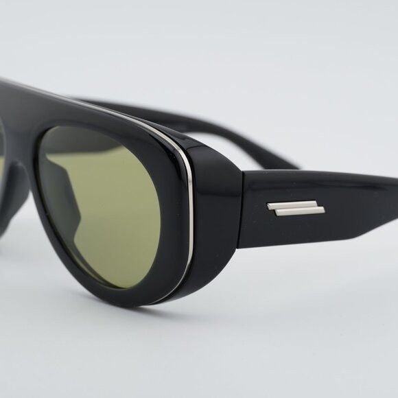 Bottega Veneta Bottega Veneta BV1362S 006 Sunglasses Black Geometric Frame Size ONE SIZE - 7 Thumbnail