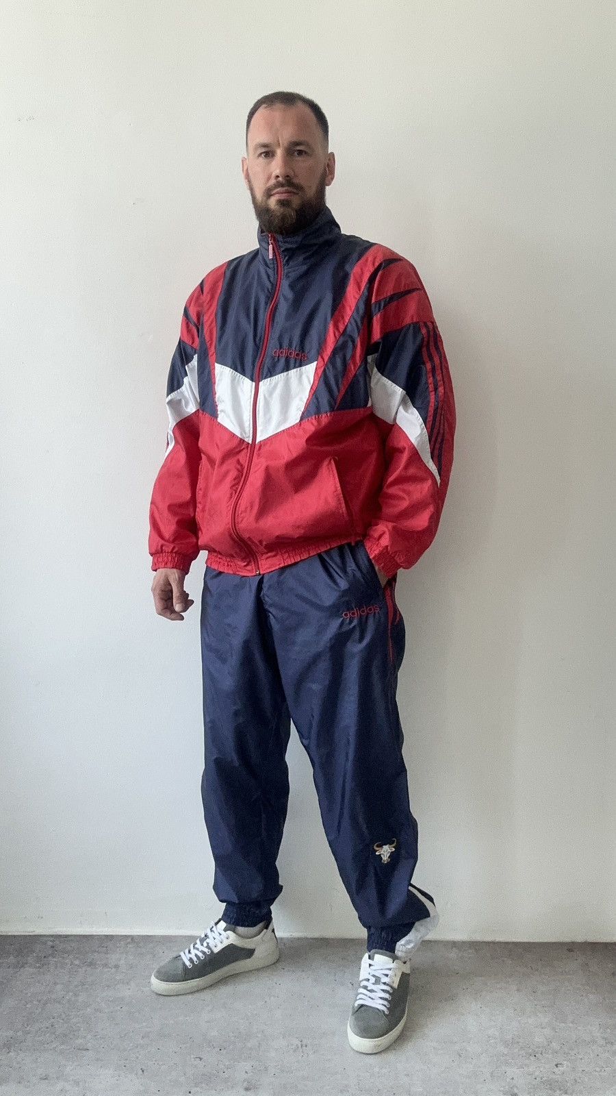 Adidas Vintage Adidas Tracksuit 90s Shell Suit Schwinger-Verband XL Size US 34 / EU 50 - 1 Thumbnail