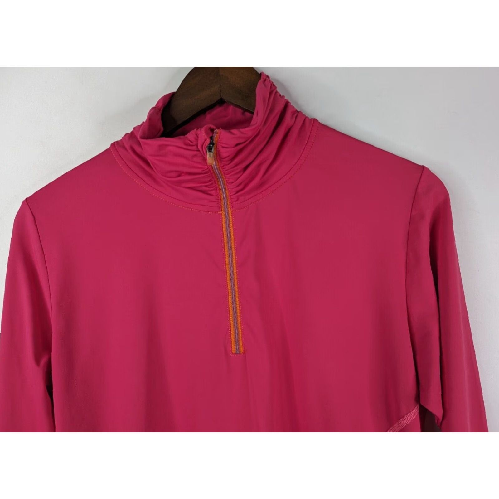 Vintage Title Nine Top Shirt Long Sleeve 1/4 Zip Pullover Women L Pink 1/4 Zip Floral Knit Polyester Regular Vintage No Size L / US 10 / IT 46 - 2 Thumbnail