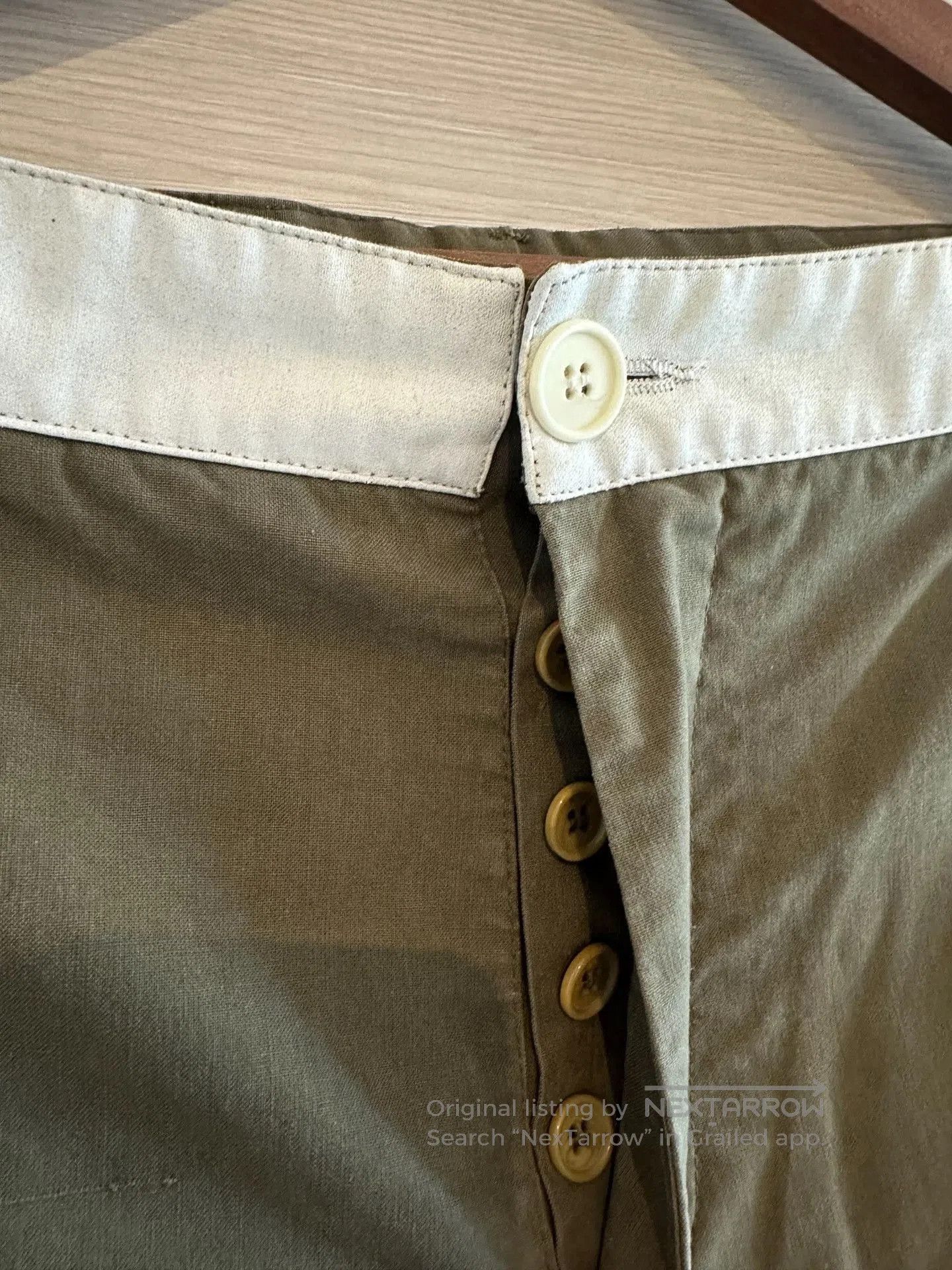 Helmut Lang Helmut Lang 97ss Army Green Cotton Pants. Size US 35 - 3 Thumbnail