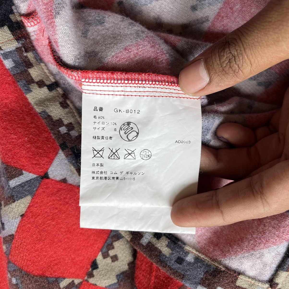 Comme des Garcons × Comme des Garcons Homme × Comme des Garcons Homme Deux AW03 Comme des Garcons Check Pixel Red Wool Shirt Size US S / EU 44-46 / 1 - 7 Thumbnail