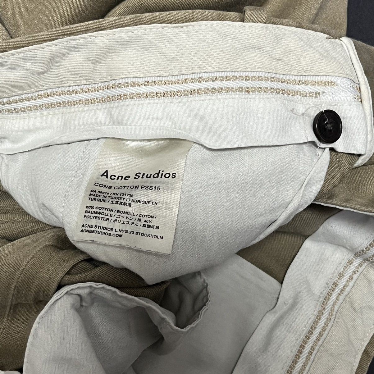 Acne Studios × Vintage Acne Studios Pants Beige Chino Size US 34 / EU 50 - 10 Thumbnail