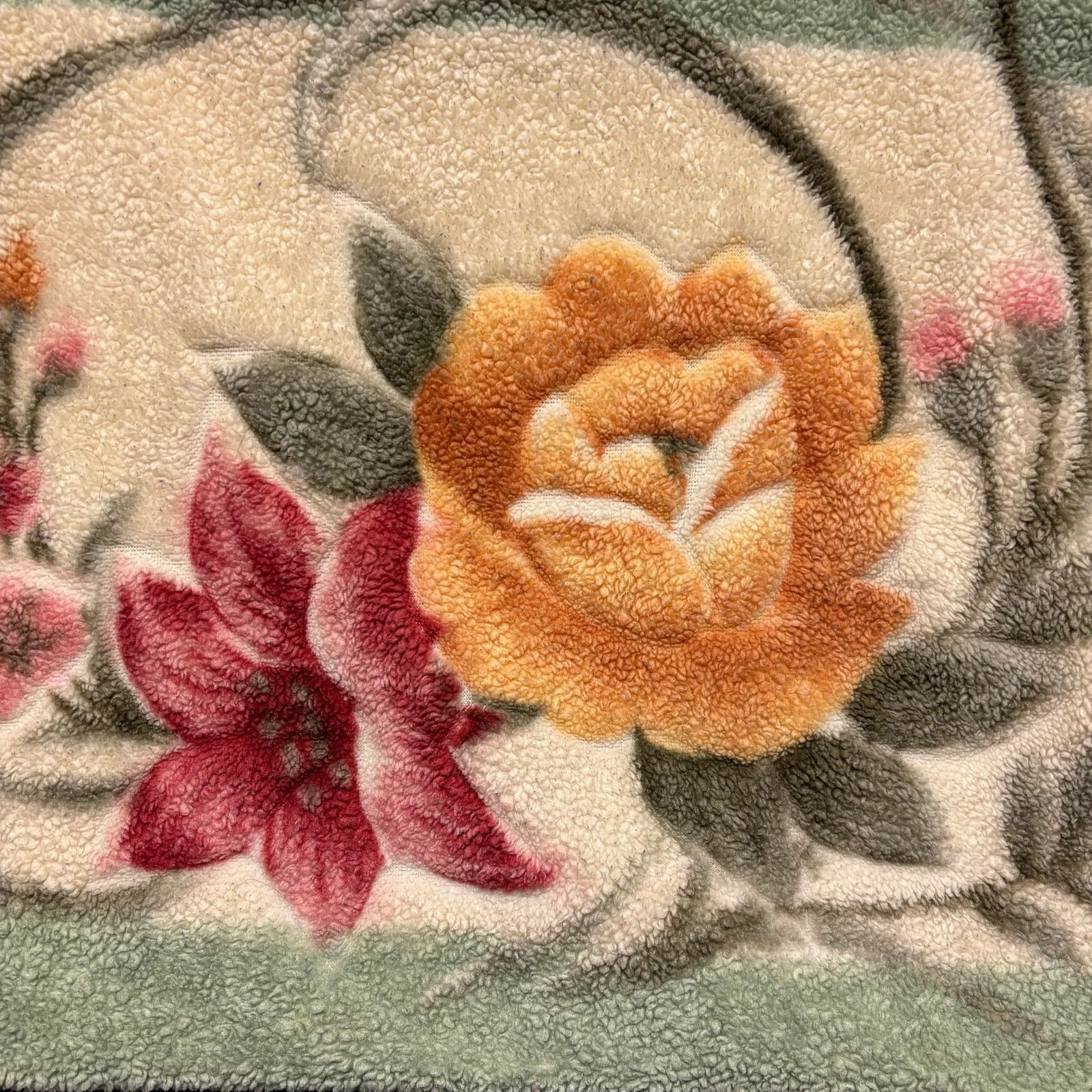 Other Vintage Gold Crown Pillowcase Single Burnout Floral Teddy Size ONE SIZE - 9 Thumbnail