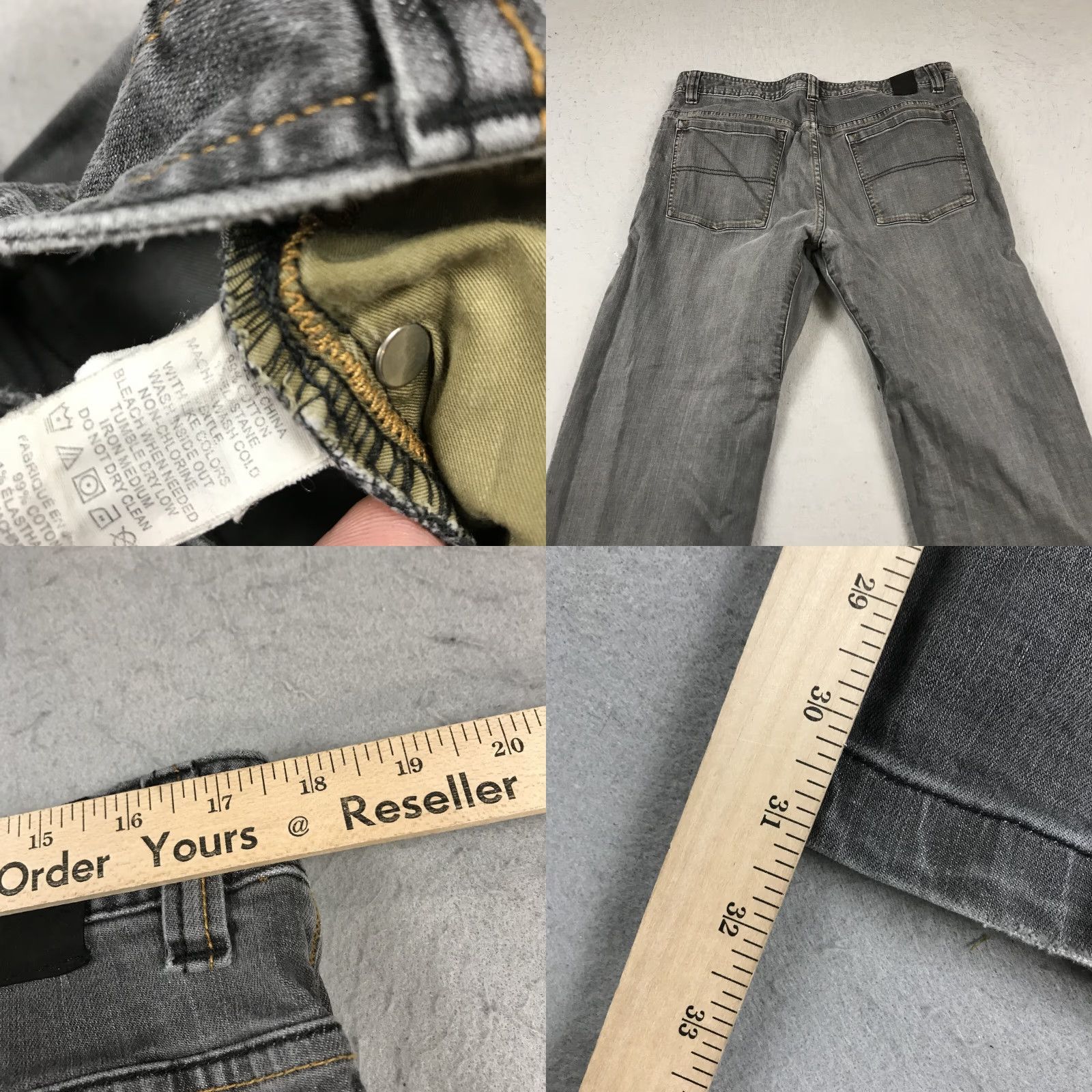 Prana prAna Jeans Mens 35x32 Gray Axiom Denim Casual Straight Leg Outdoor Cotton Denim Regular Men Size US 35 - 8 Thumbnail