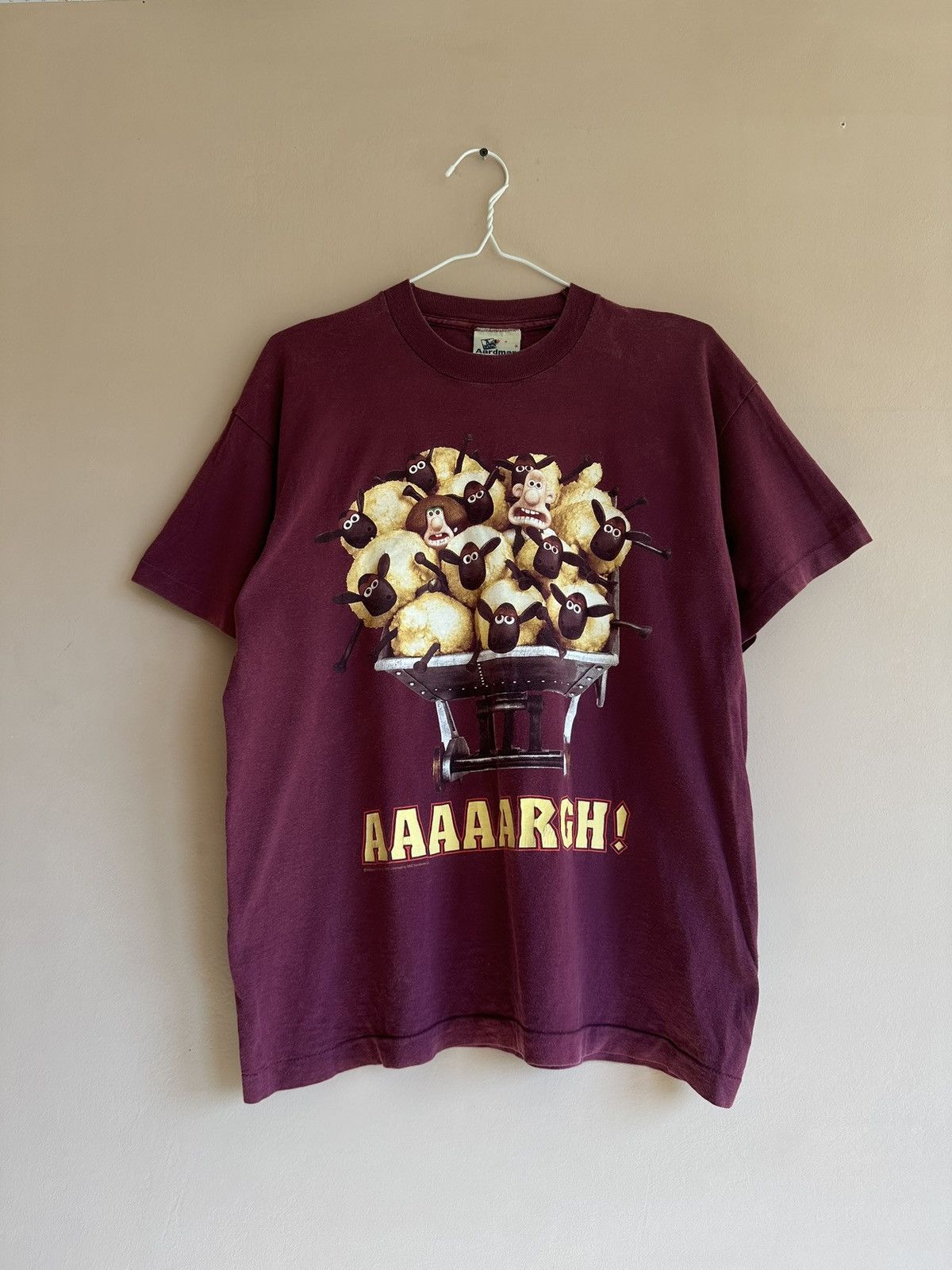 Vintage 1989 Wallace And Gromit Aardman Cartoon Network Tee