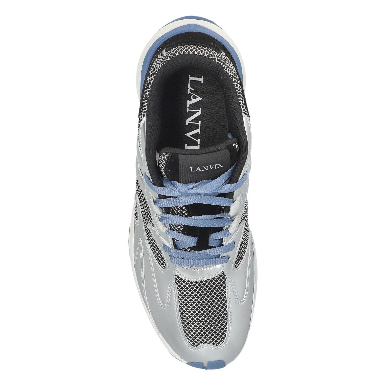 Lanvin LANVIN JLA Silver Leather Sneakers New & Authentic (Men's si Size US 8 / EU 41 - 3 Thumbnail