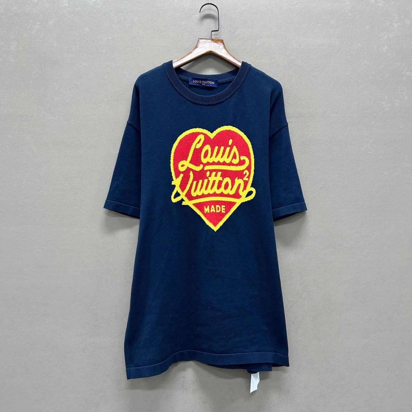 LV x Nigo Heart Navy Knit Tee XL 99