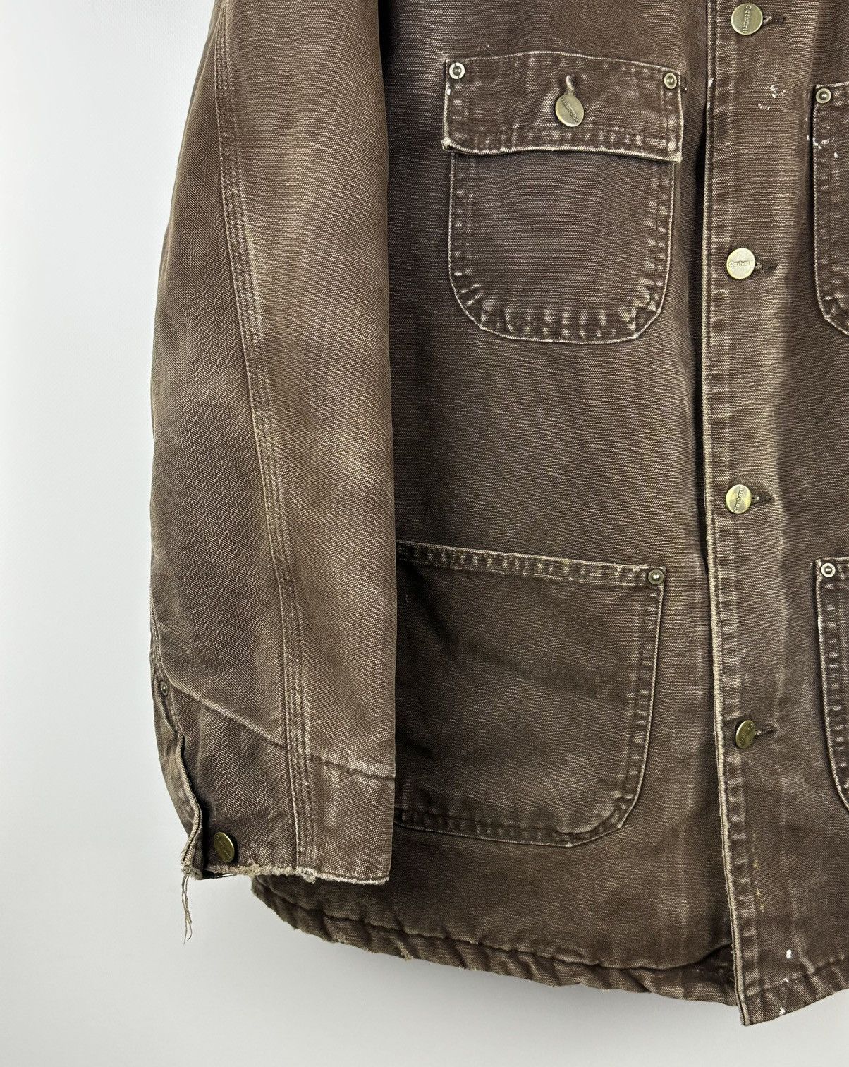 Carhartt Carhartt Distressed Work Jacket Heavy Canvas L Made In USA Size US L / EU 52-54 / 3 - 4 Thumbnail