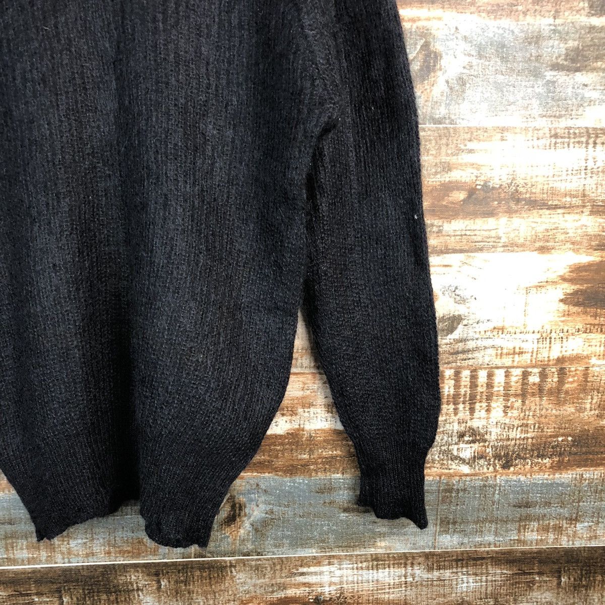 Homespun Knitwear × Japanese Brand The Basic Of Renown Black mohair Knitwear #A1663 Size US S / EU 44-46 / 1 - 8 Thumbnail