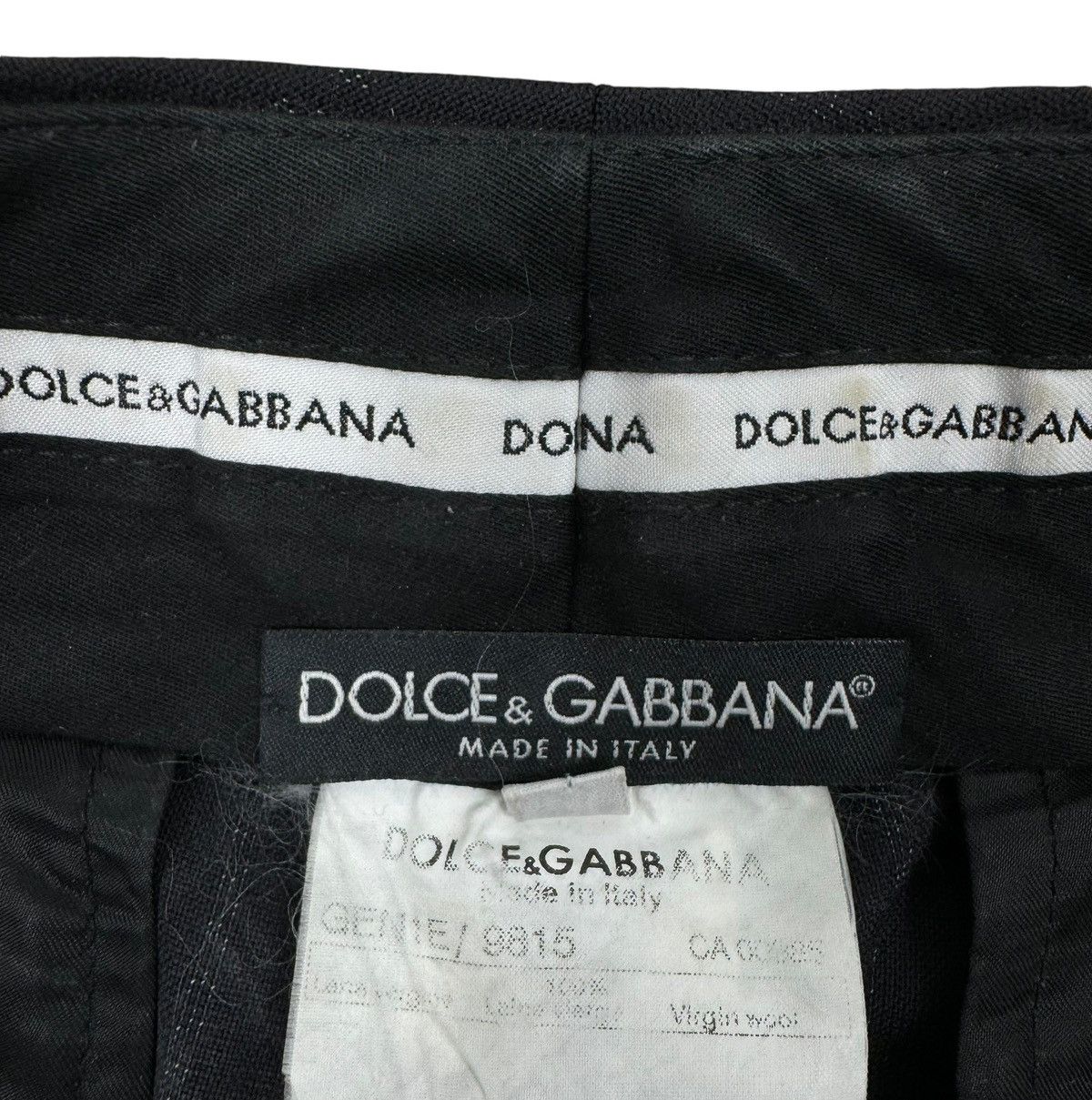 Dolce & Gabbana × Vintage Dolce & Gabbana Striped Dress Pants Virgin Wool Zips Decor Size 26" / US 2 / IT 38 - 12 Thumbnail