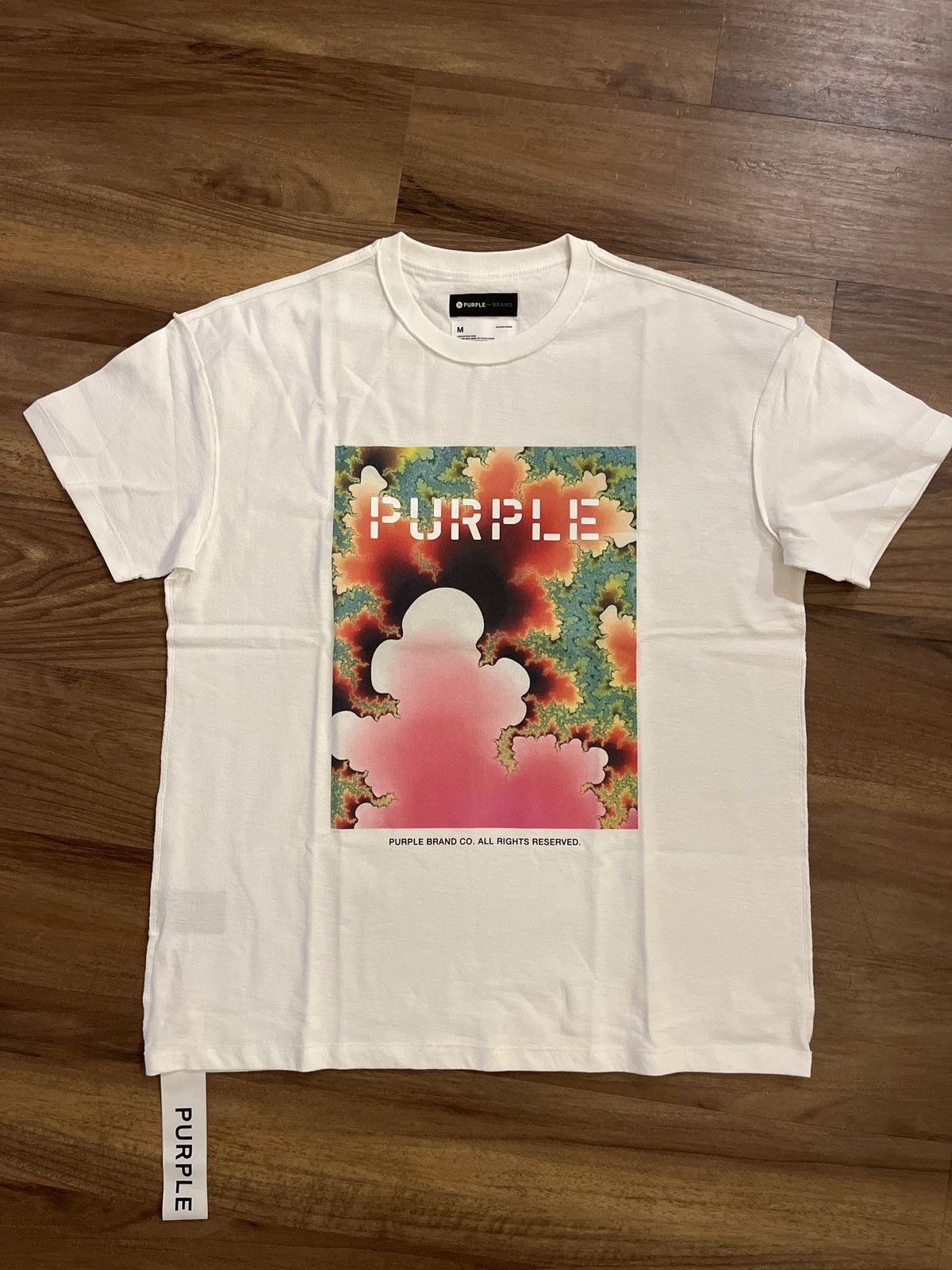 Purple Brand Medium white inside out graphic tee new Size US M / EU 48-50 / 2 - 1 Thumbnail
