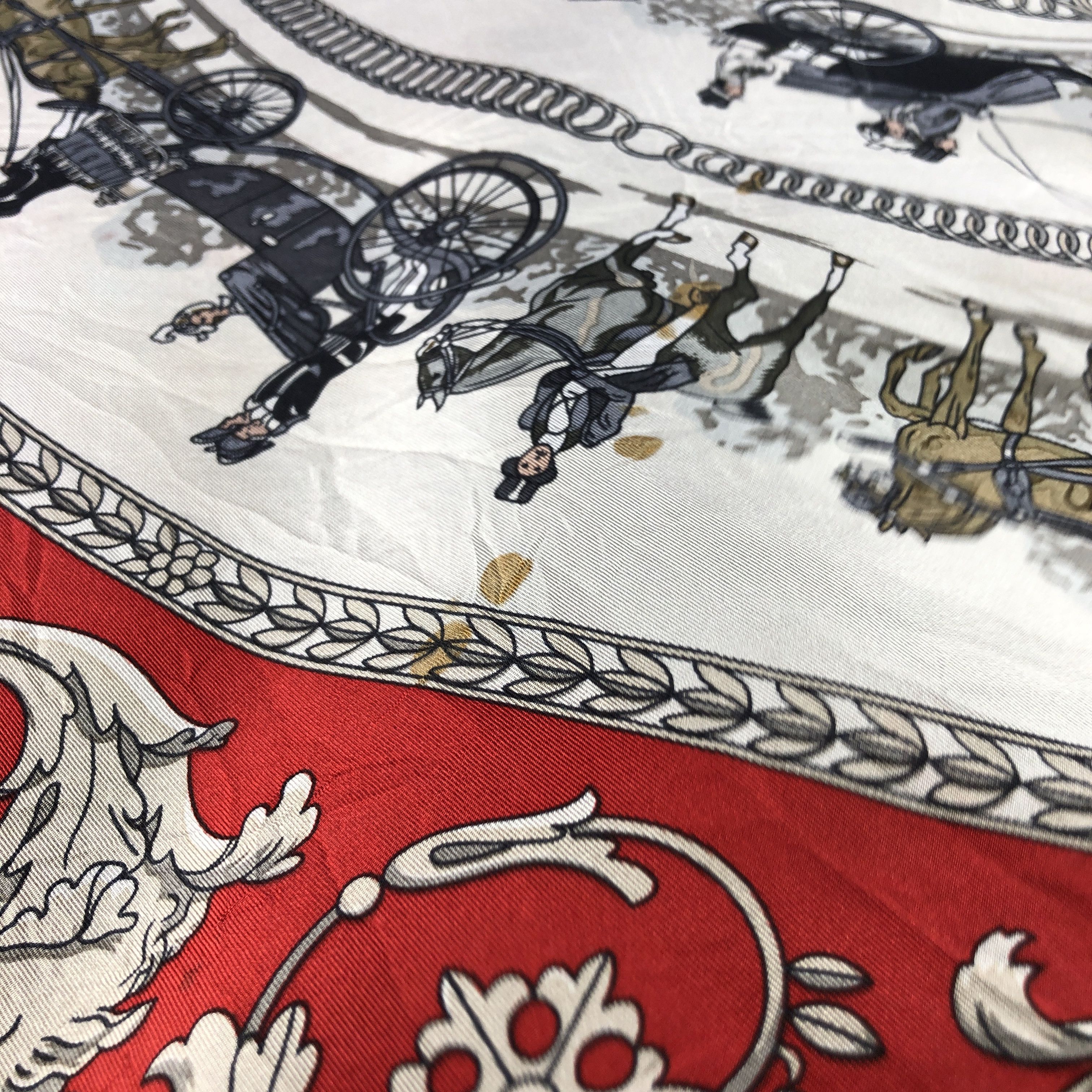 Japanese Brand Top Notch La Promenade de Paris Baroque Silk Scarf M1216 Size ONE SIZE - 12 Thumbnail