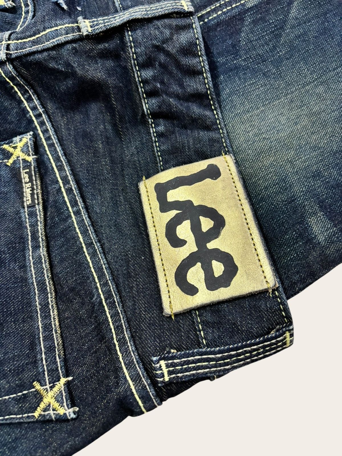 Tornado Mart Rare Lee Sanforized Gold Tag Faded Flared Jeans Size US 33 - 9 Thumbnail
