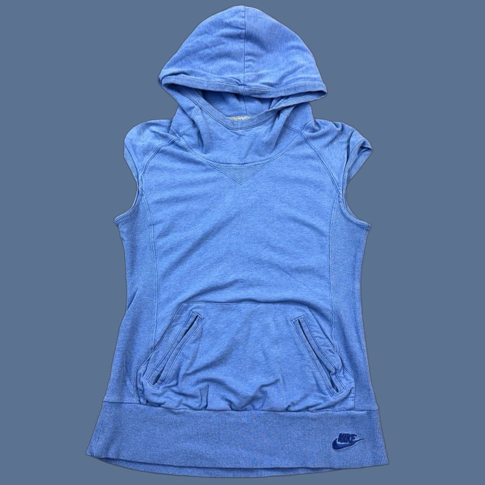Nike VINTAGE Nike Sportswear Hoodie Women's Small Blue Sleeveless Pullover Y2K Size S / US 4 / IT 40 - 1 Thumbnail