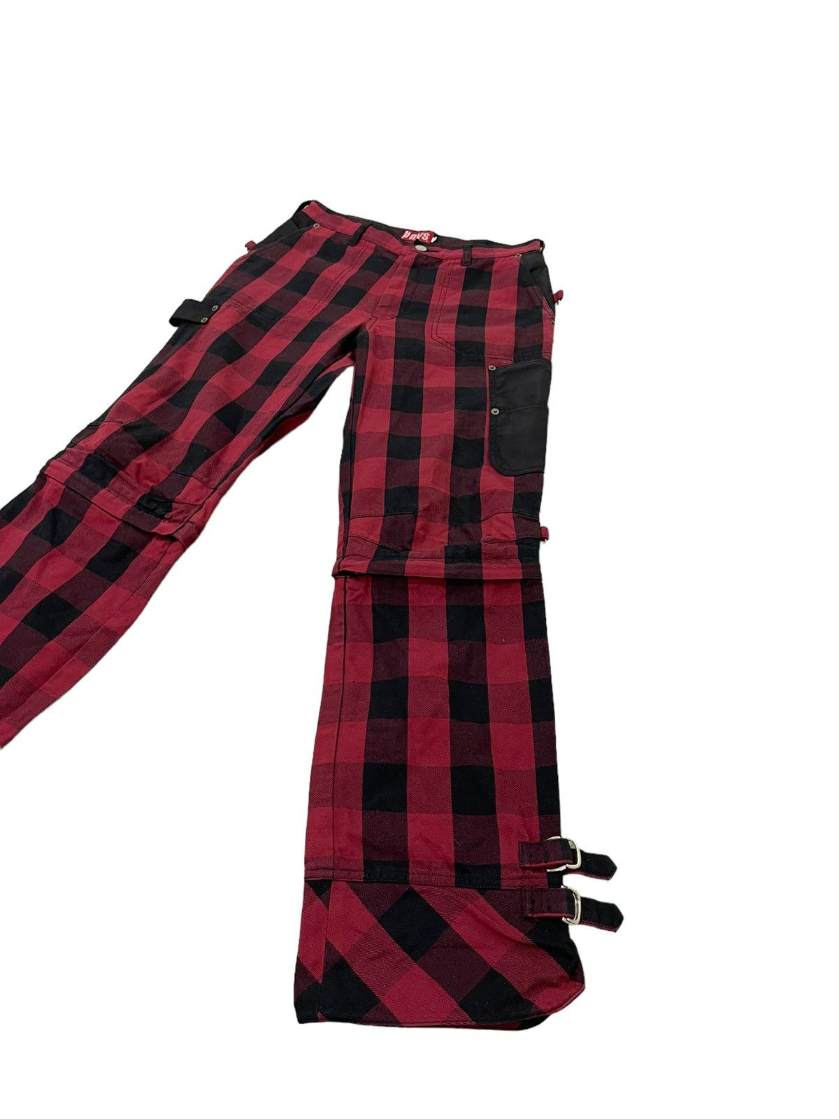 Japanese Brand Bondage Painter Batsu Boys Buffalo Check Pant Regular 7🟦0 Size US 29 - 11 Thumbnail