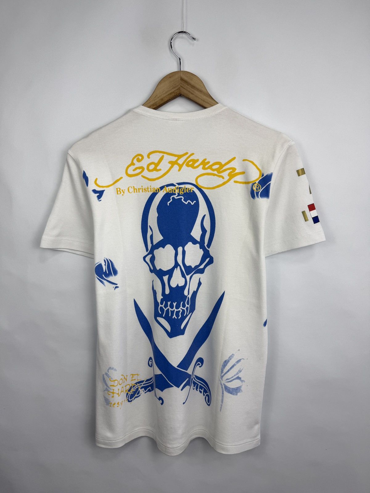 Ed Hardy 🇺🇸💀 Vintage Ed Hardy Skull Rhinestone Christian Audigier Tee Size US M / EU 48-50 / 2 - 9 Thumbnail