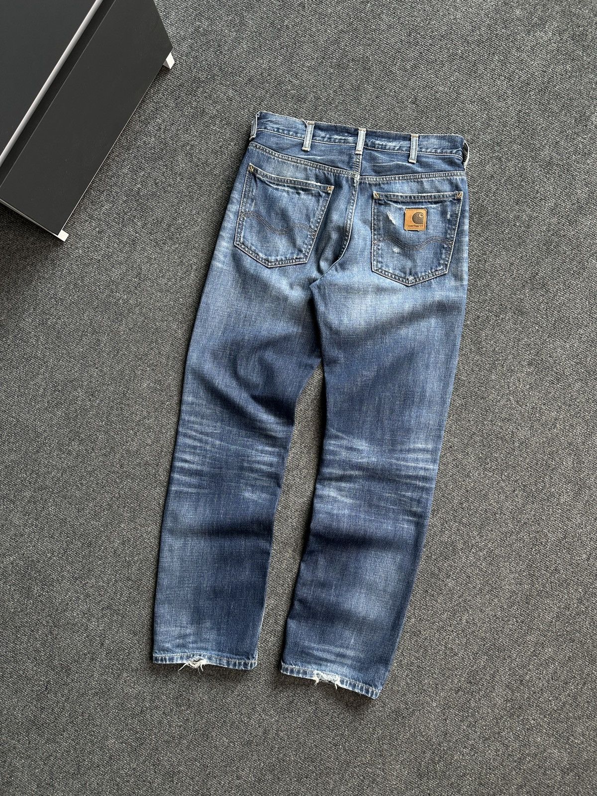 Carhartt Distressed CARHARTT Texas Pants Denim Blue Jeans Size US 29 - 1 Thumbnail
