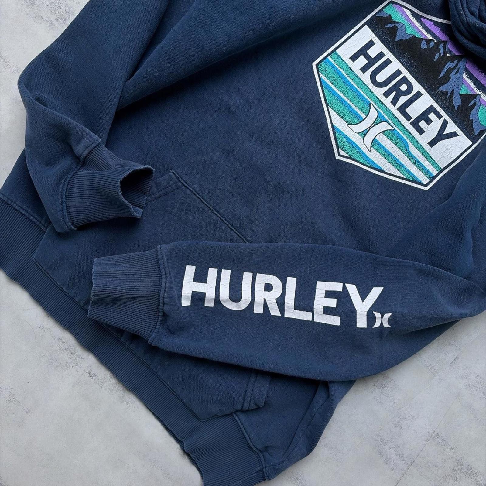 Hurley Y2K Navy Hurley International Grunge Surfwear Hoodie Size L / US 10 / IT 46 - 7 Thumbnail
