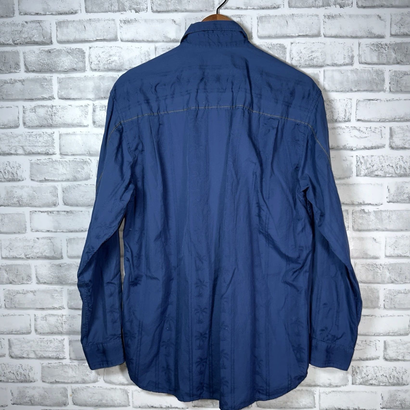Tommy Bahama TOMMY BAHAMA Blue Long Sleeve Palm Tree Print Button-Up Shirt Mens Size M Size US M / EU 48-50 / 2 - 5 Thumbnail