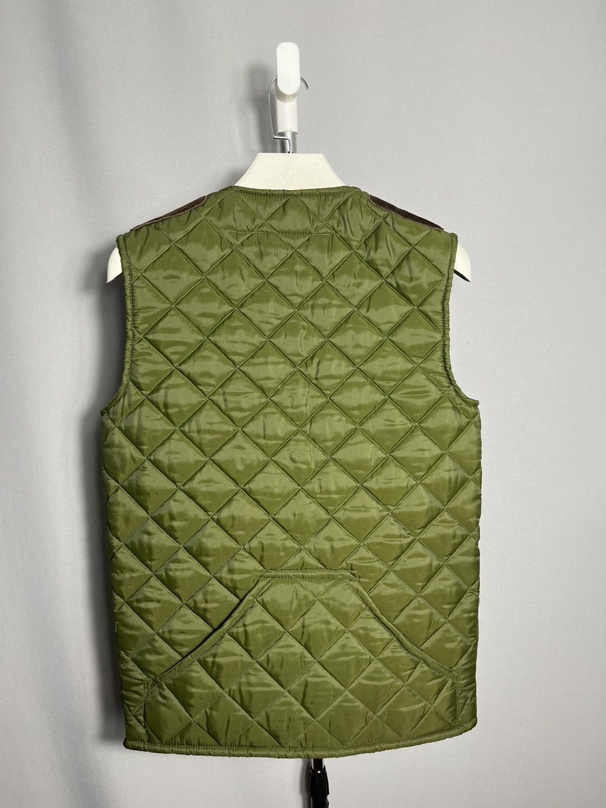 Barbour Barbour Quilted Gilet Vest Mens Hunting Vintage Olive suede Size US S / EU 44-46 / 1 - 6 Thumbnail