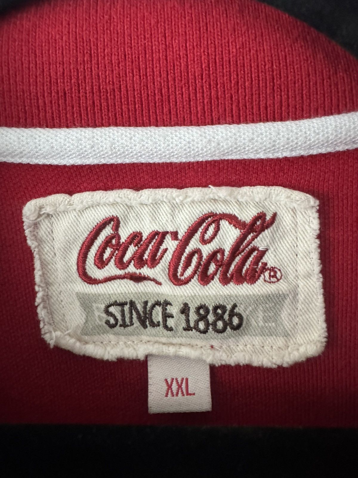 Coca Cola Coca Cola Red Polo Shirt with White Coke Bottle Logo Cotton Size US XXL / EU 58 / 5 - 3 Thumbnail