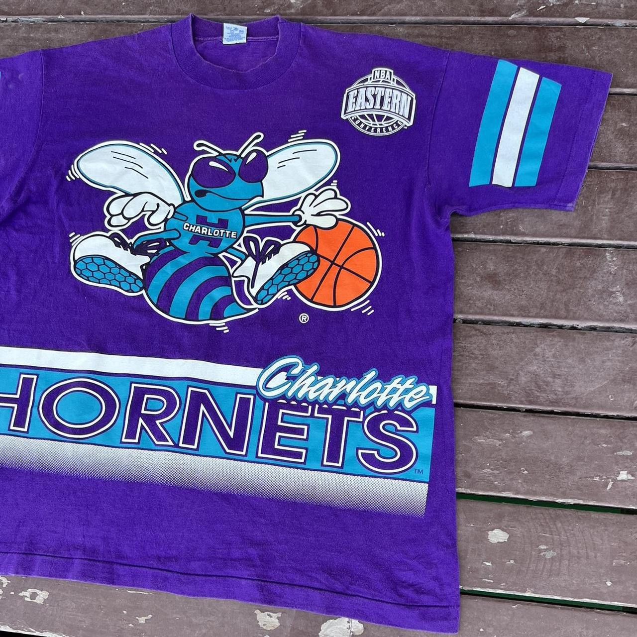 Vintage Vintage 90s CHARLOTTE HORNETS Size US XL / EU 56 / 4 - 3 Thumbnail