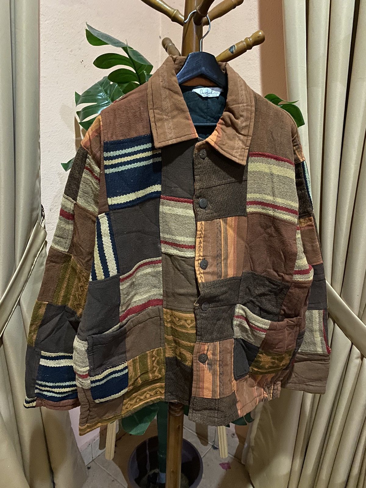 Other Patchwork Vintage Jacket by Anokhi, India-Made Cotton Coat Size US M / EU 48-50 / 2 - 3 Thumbnail