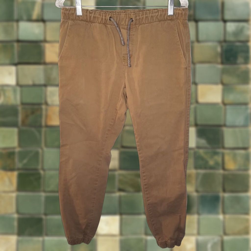 Vintage Free World Mens Brown Elastic Waist Joggers Pants Size S Size US 29 - 1 Thumbnail