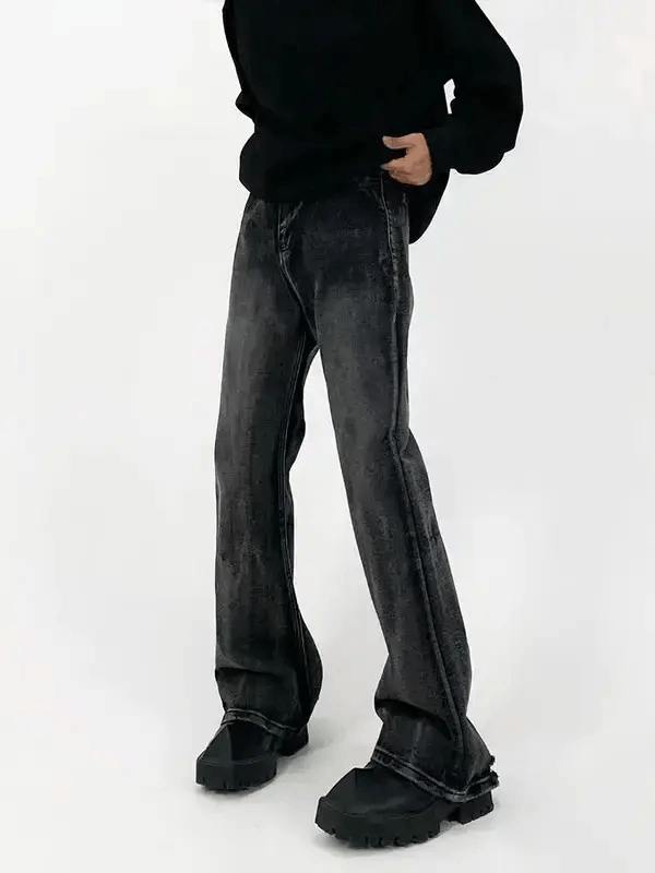 Japanese Brand × Jean Vintage washed and aged casual micro flare jeans y2k Size US 30 / EU 46 - 3 Thumbnail