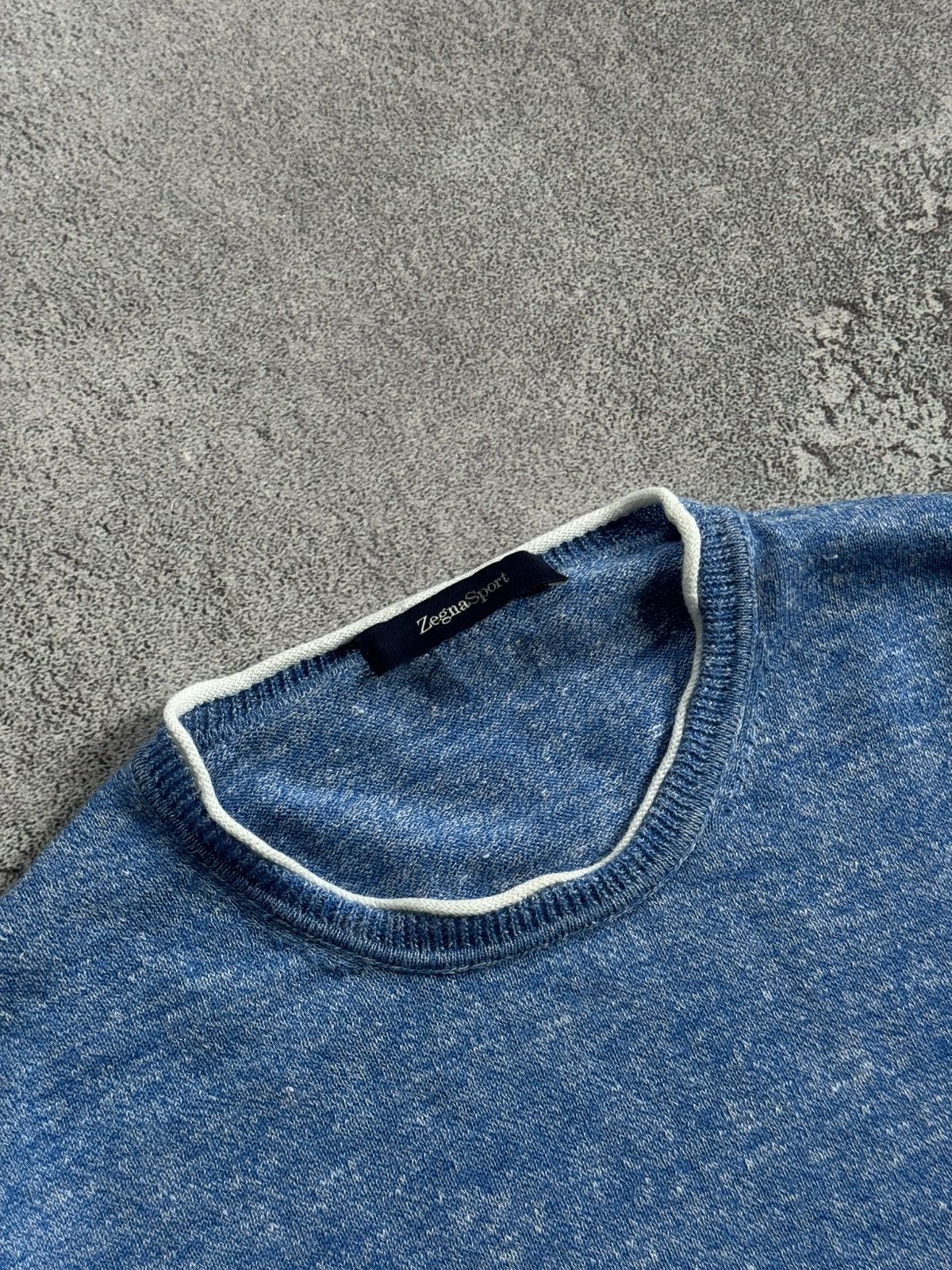 Z Zegna Zegna Sport M/size blue sweater jumper pullover long sleeve Size US M / EU 48-50 / 2 - 4 Thumbnail