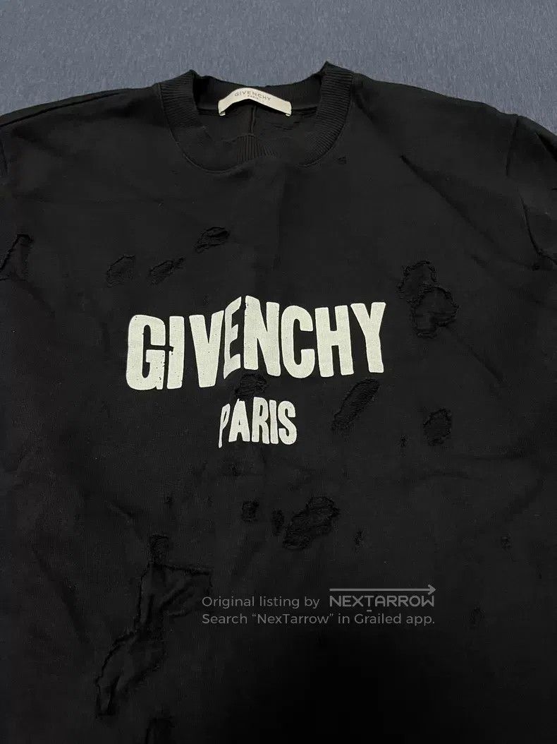 Givenchy Givenchy Black Ripped Hoodie Size US M / EU 48-50 / 2 - 2 Thumbnail