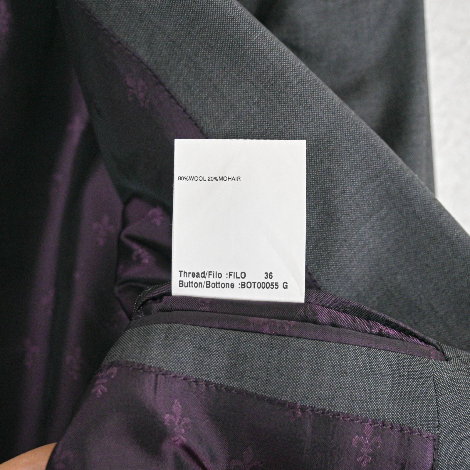 John Varvatos John Varvatos Collection Gray Suit Peak Lapal Wool Mohair Size 42R - 10 Thumbnail