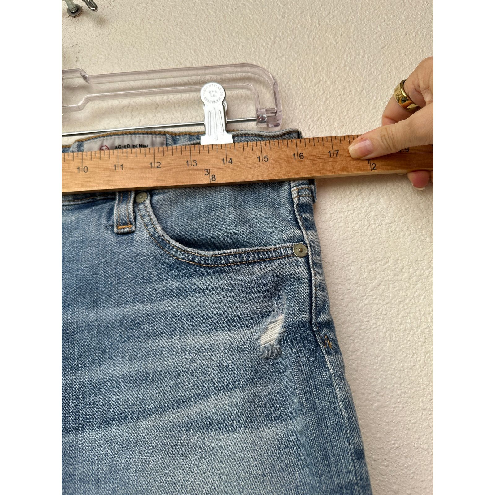 AG Adriano Goldschmied Adriano Goldschmied The Prima Crop Jeans 31 Distressed Size 27" / US 4 / IT 40 - 12 Thumbnail